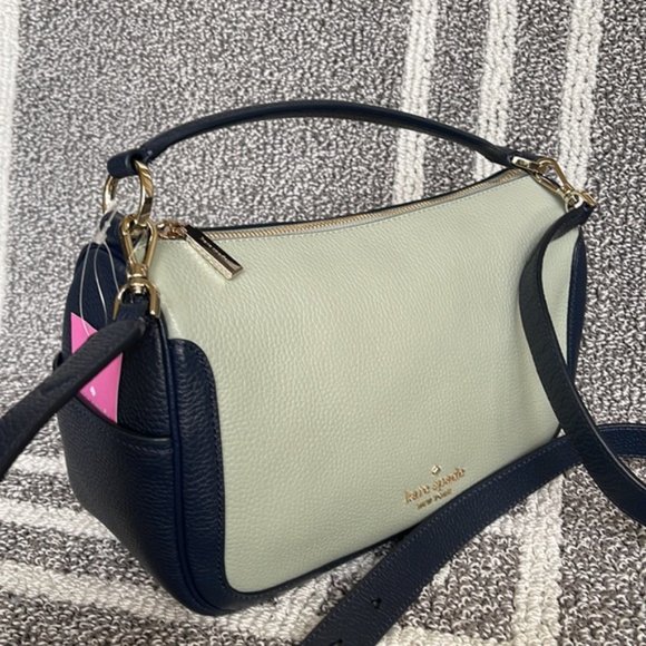 Kate Spade Pebbled Leather Crossbody Bag Light Pistachio Multi - Picture 13 of 16